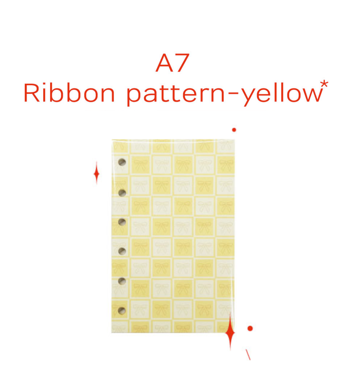A7 Ribbon Pattern Paper Refill [Yellow]