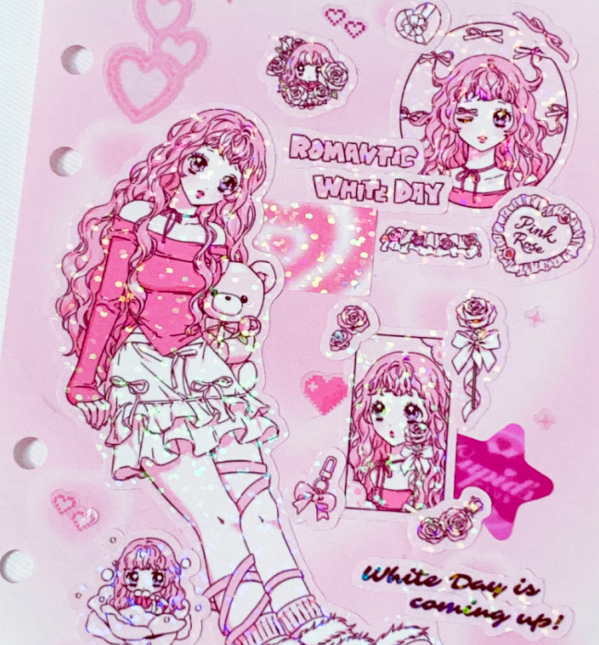 Pink Rose Seal Sticker