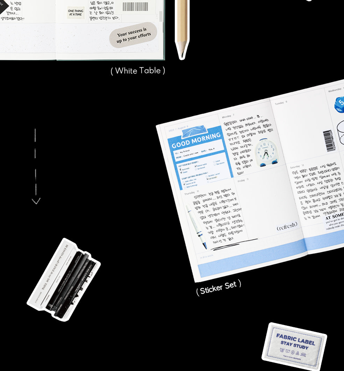 Stay Object Removable Seal Sticker Pack