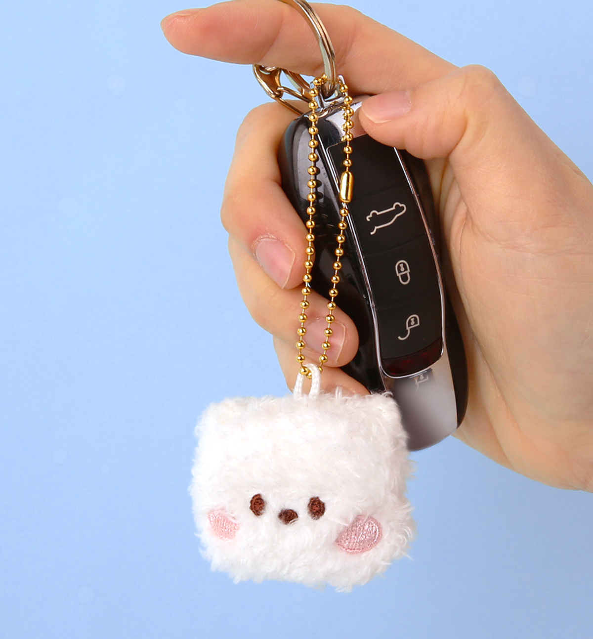 BT21 Minini Plush Face Keyring [Cooky]