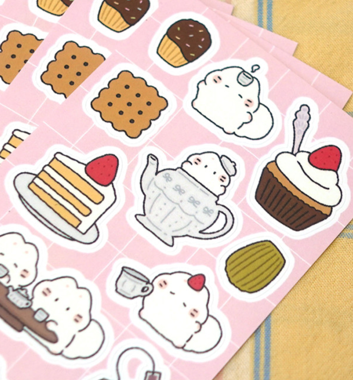 Tea Time Kitty Seal Sticker