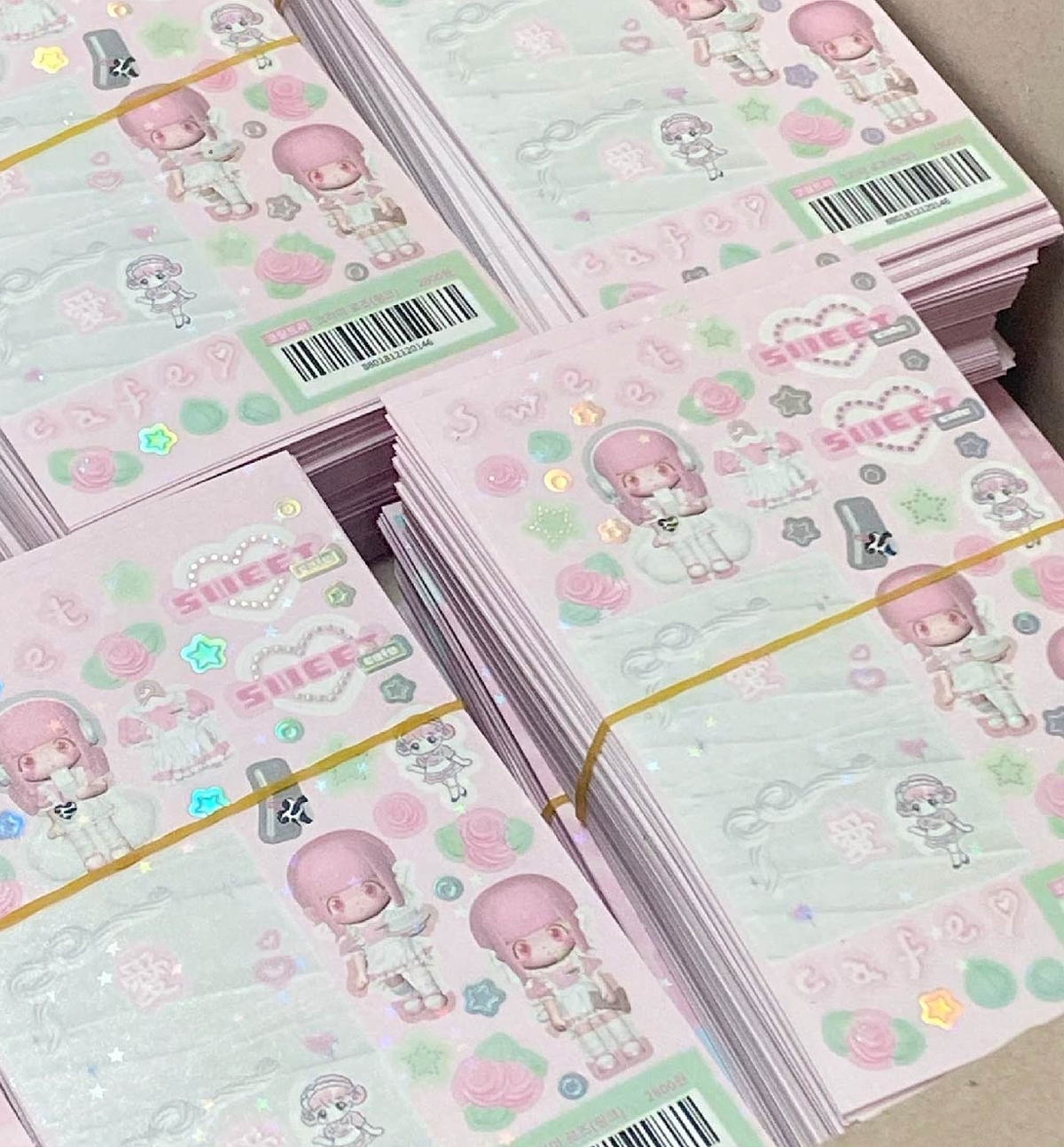 Creamy Rose Pink Seal Sticker