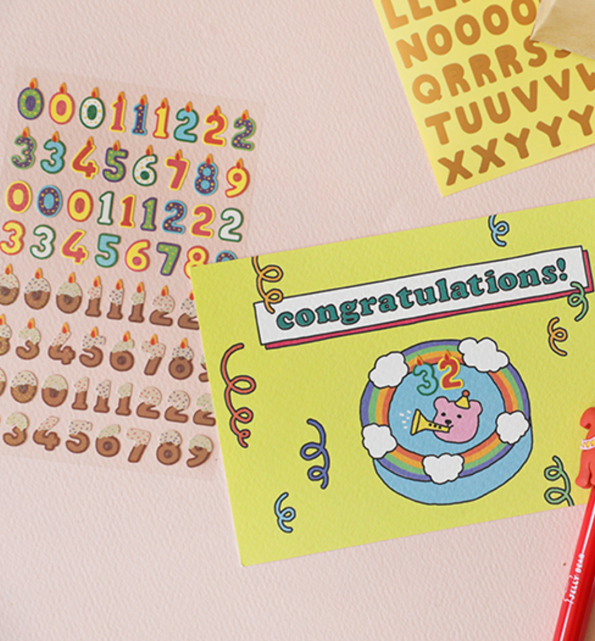 Candle Card Deco Sticker