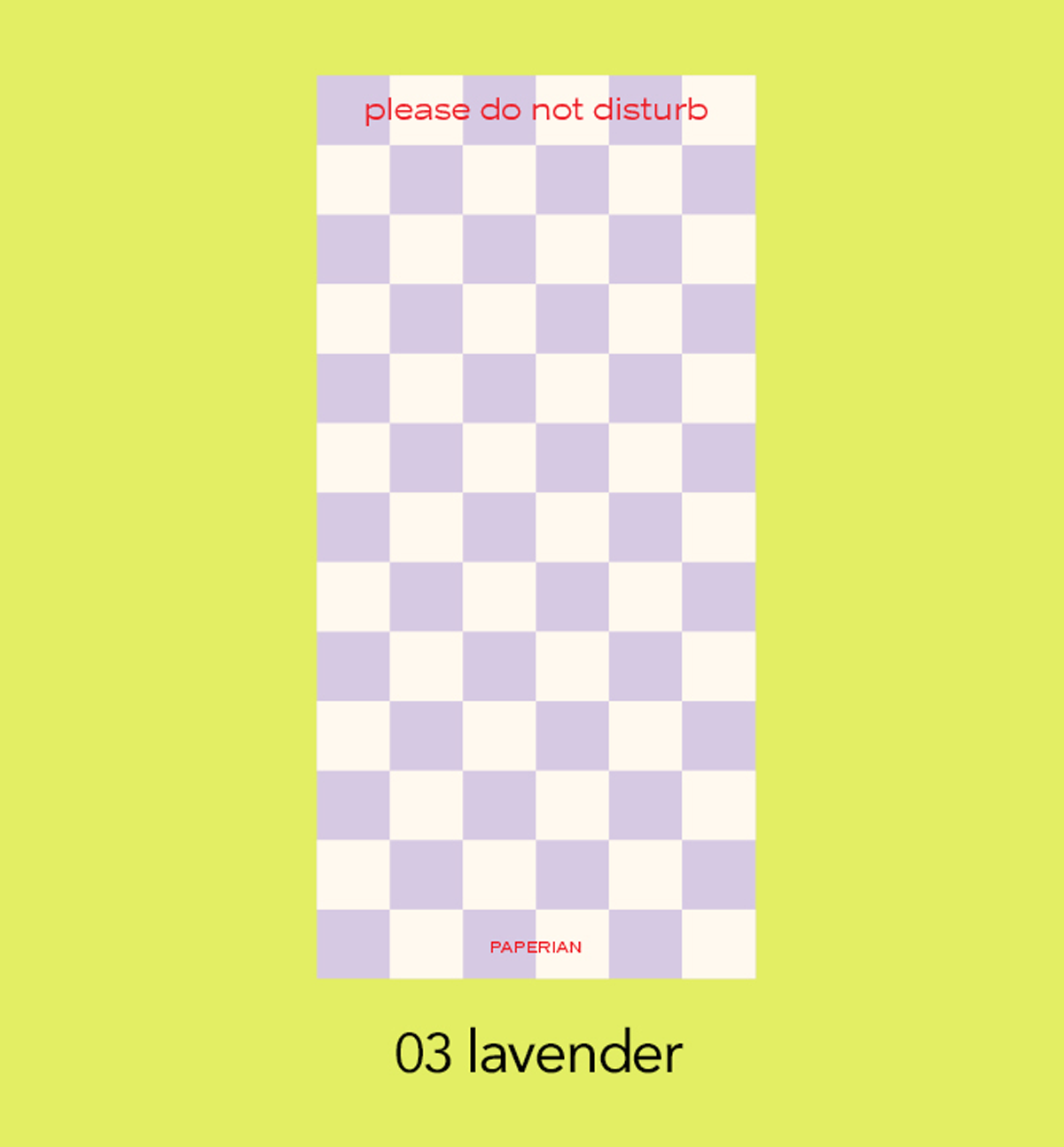 Please Do Not Disturb Memopad [Checkerboard]