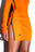  Model wears XS MAGMA Dart Zip-Down Mini Dress in Vivid Orange by TheKLabel