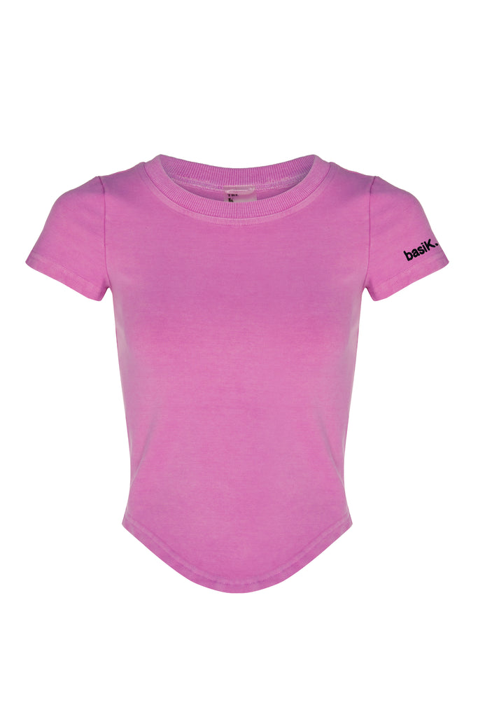 basiK• Corset Fitted T-Shirt in Pansy Pink