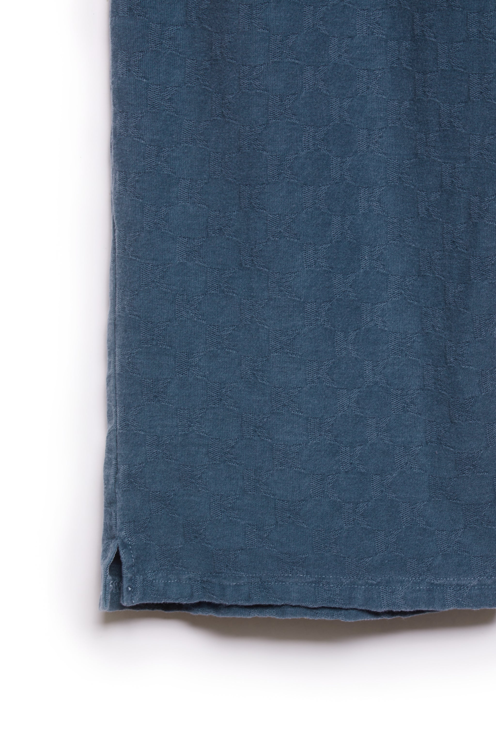 KOTTONS Stamped Wide-Leg Joggers in Denim Blue