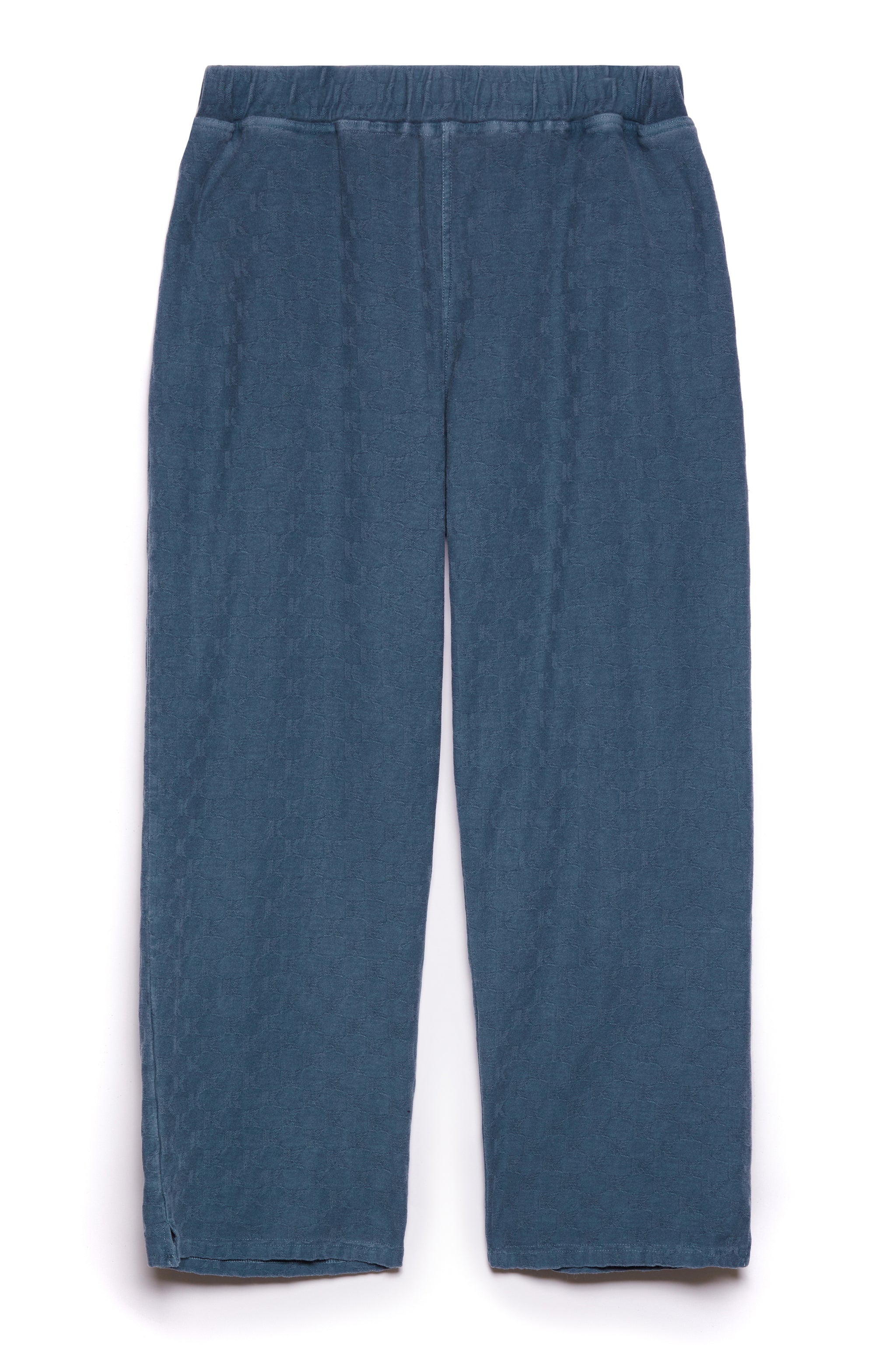 KOTTONS Stamped Wide-Leg Joggers in Denim Blue