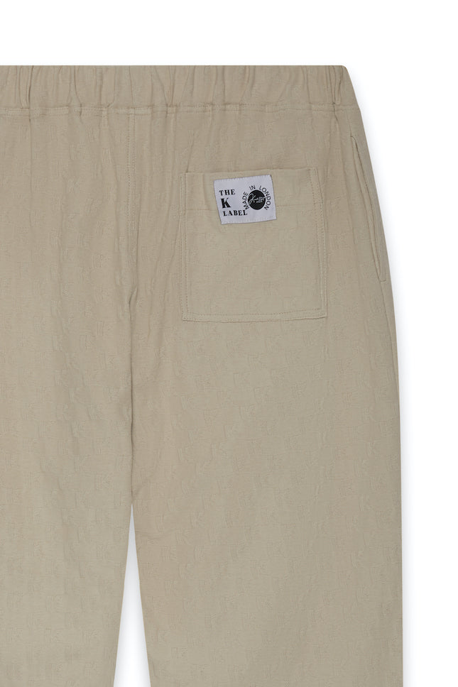 KOTTONS Stamped Wide-Leg Joggers in Oatmeal