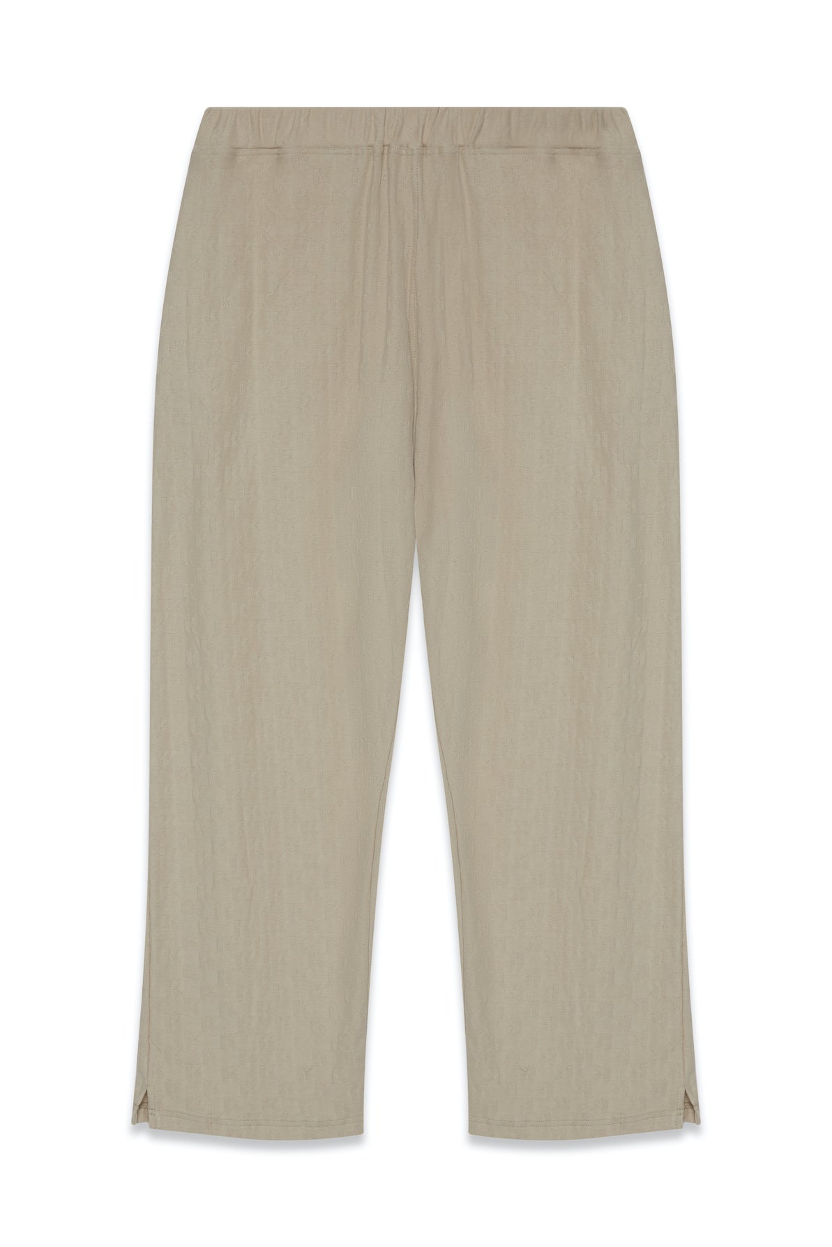 KOTTONS Stamped Wide-Leg Joggers in Oatmeal