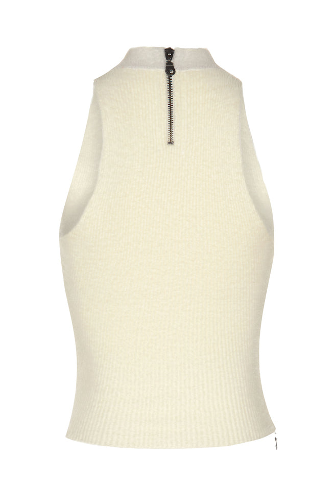 PHUZZ Mohair Rib Top in Ivory