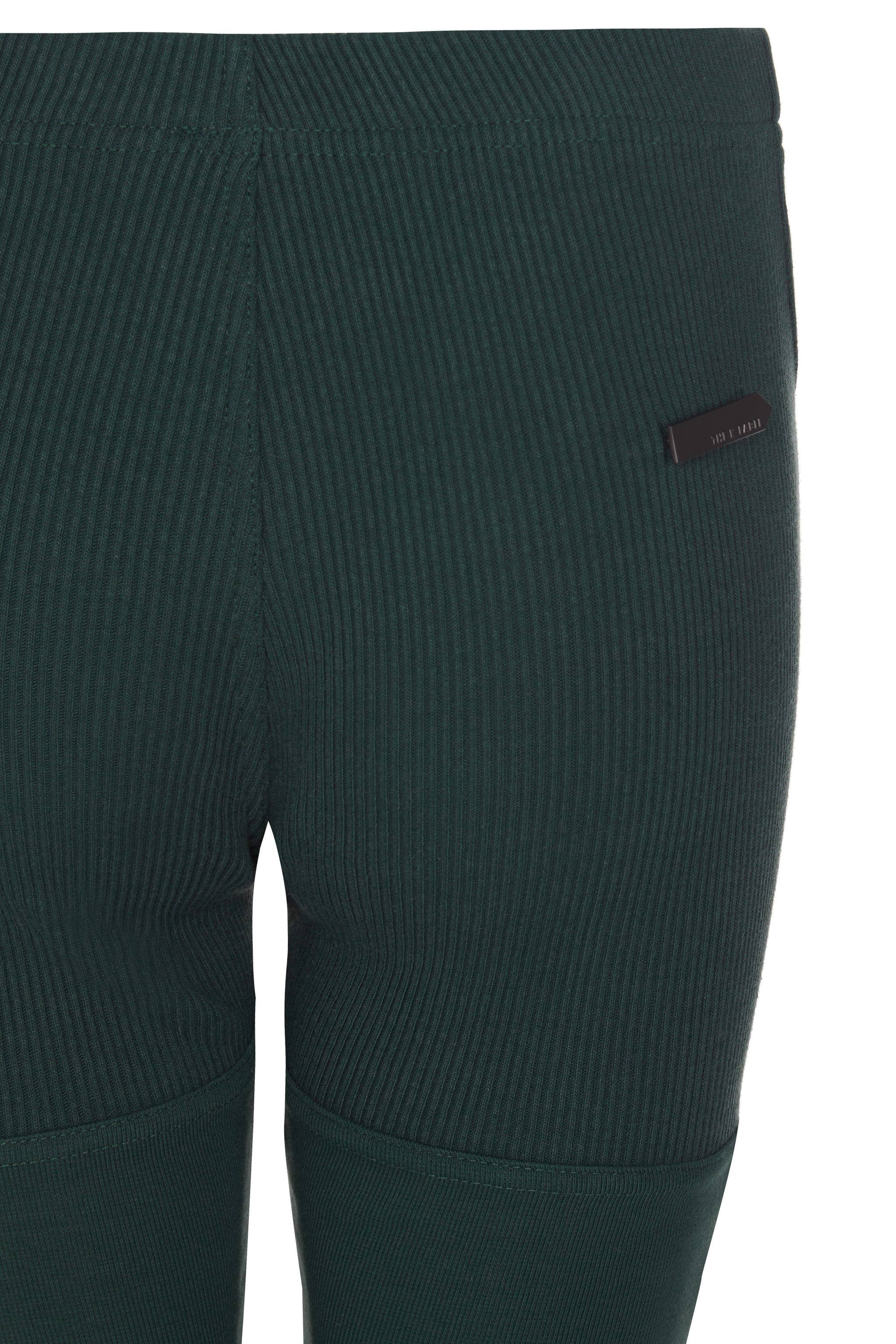 MULLAH Multi-Panelled Contour Rib Trousers in Scarab Green