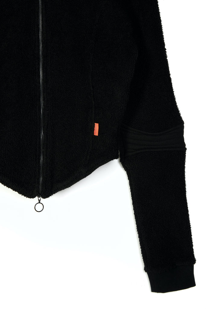 TONIKteddy Corset Hoodie in Pitch Black