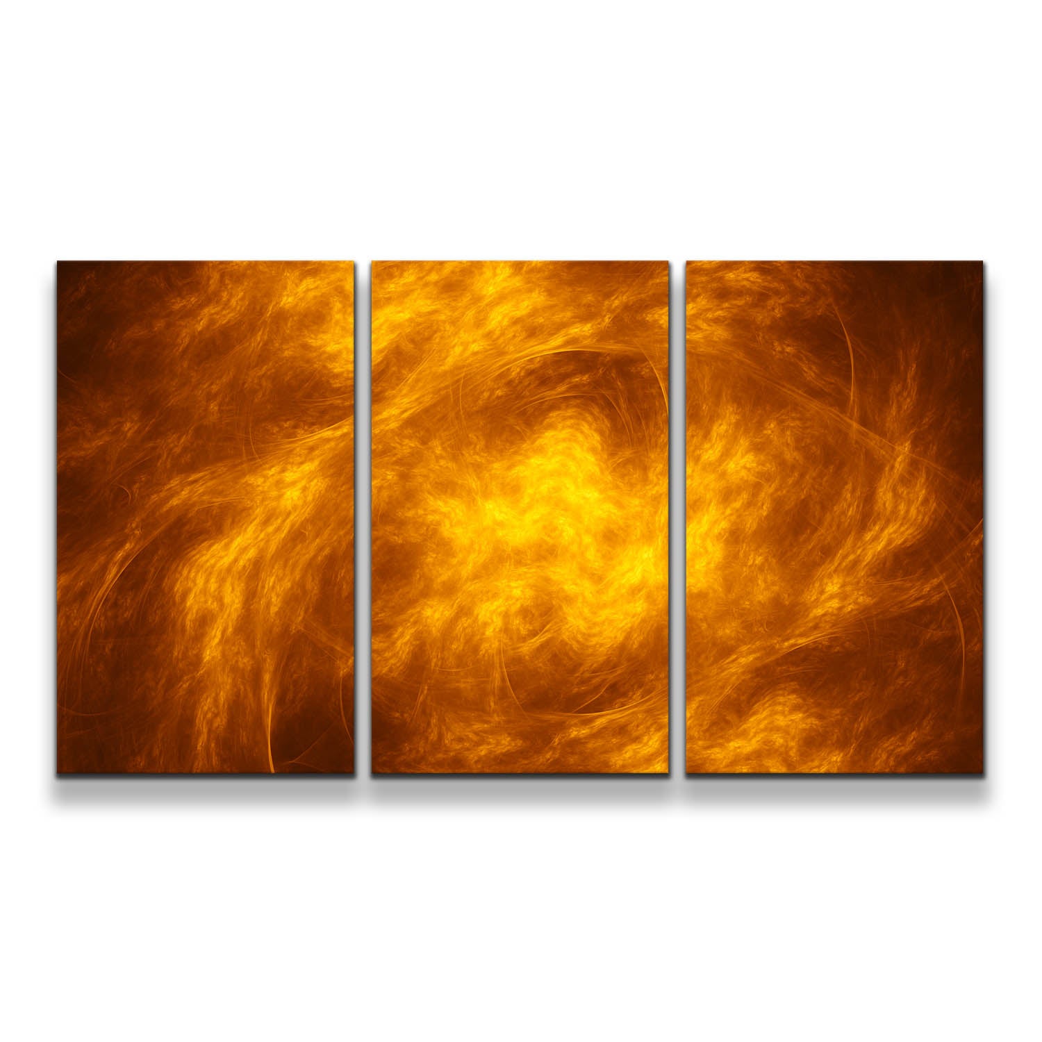 Abstract Relaxation Canvas Wall Art, Brown Orange Abstract Dream Canvas Set, Modern Digital Abstract 3 Piece Canvas Print