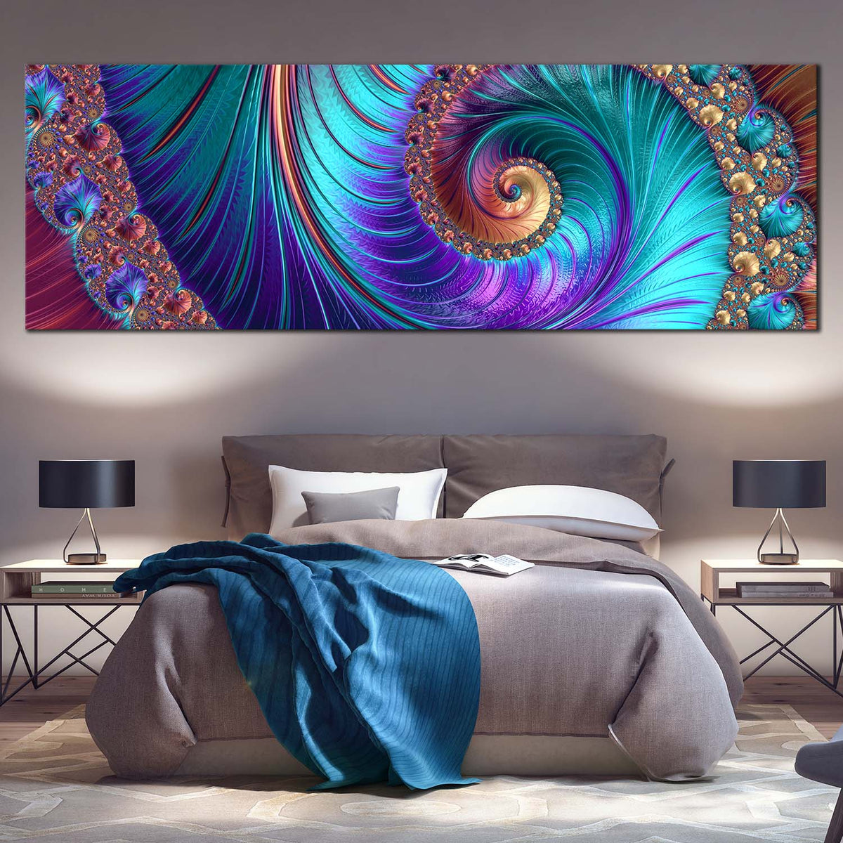 Abstract Swirl Canvas Wall Art, Abstract Infinity Canvas Print, Colorf ...