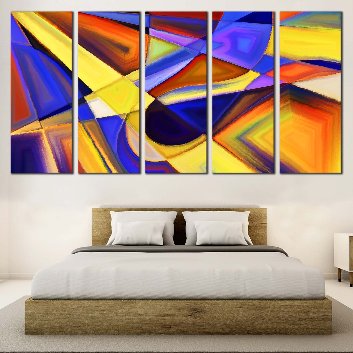 Abstract Forms Canvas Wall Art, Colorful Abstract Shape Canvas Print ...