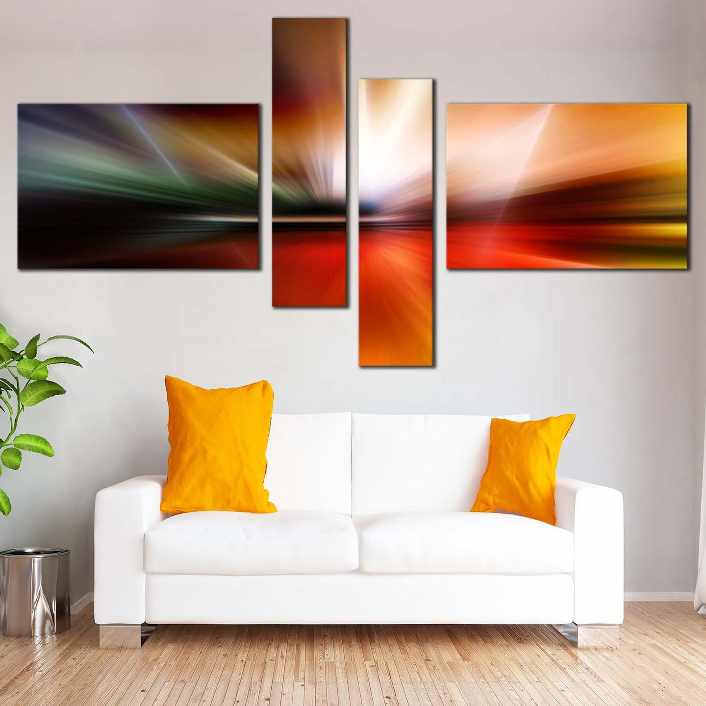 Abstract Pattern Canvas Print, Beautiful Abstract Lights 4 Piece Canvas ...