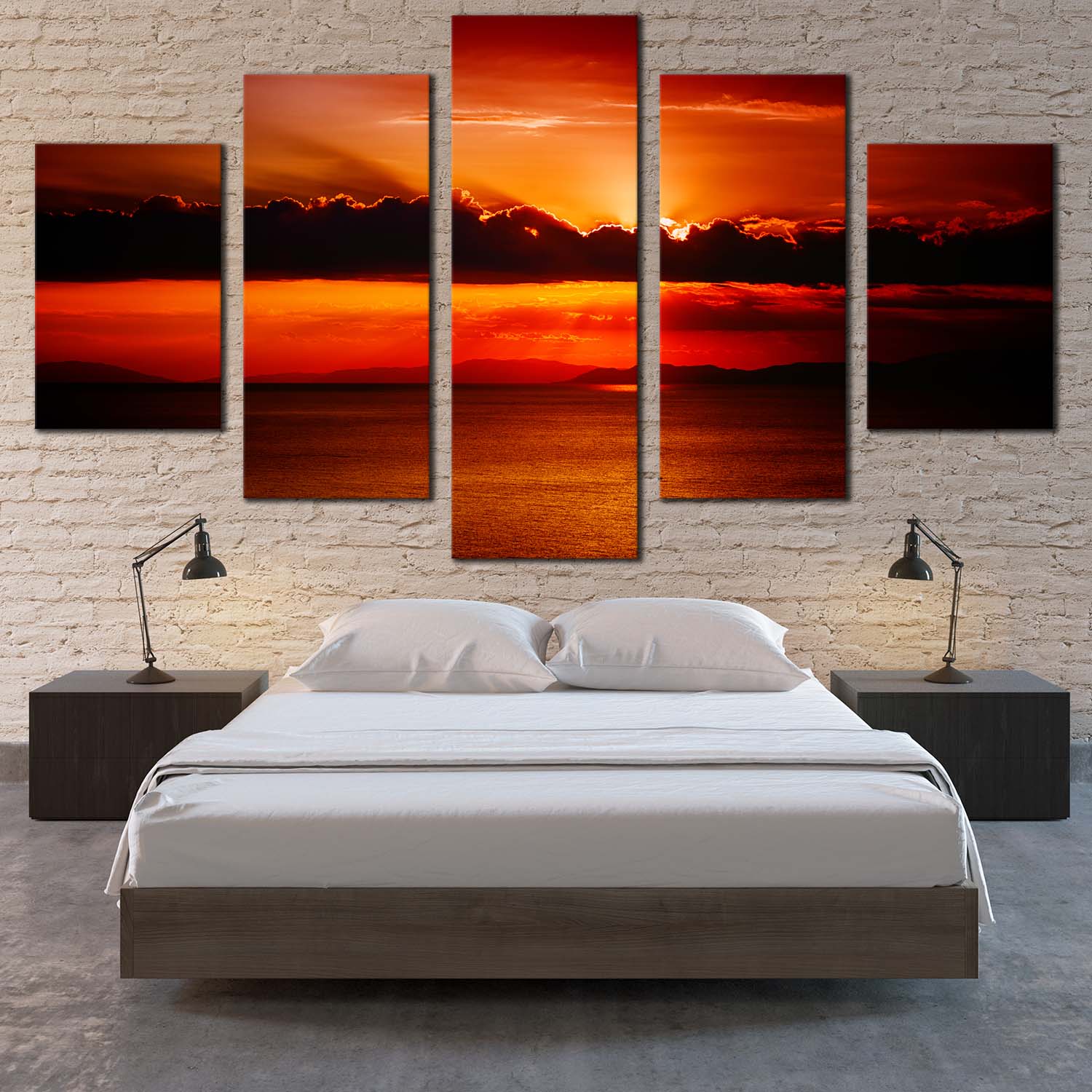 Home Garden Home Decor Posters Prints Sunset Ocean Sea Landscapes Multi Canvas Wall Art Picture Print Stbalia Ac Id