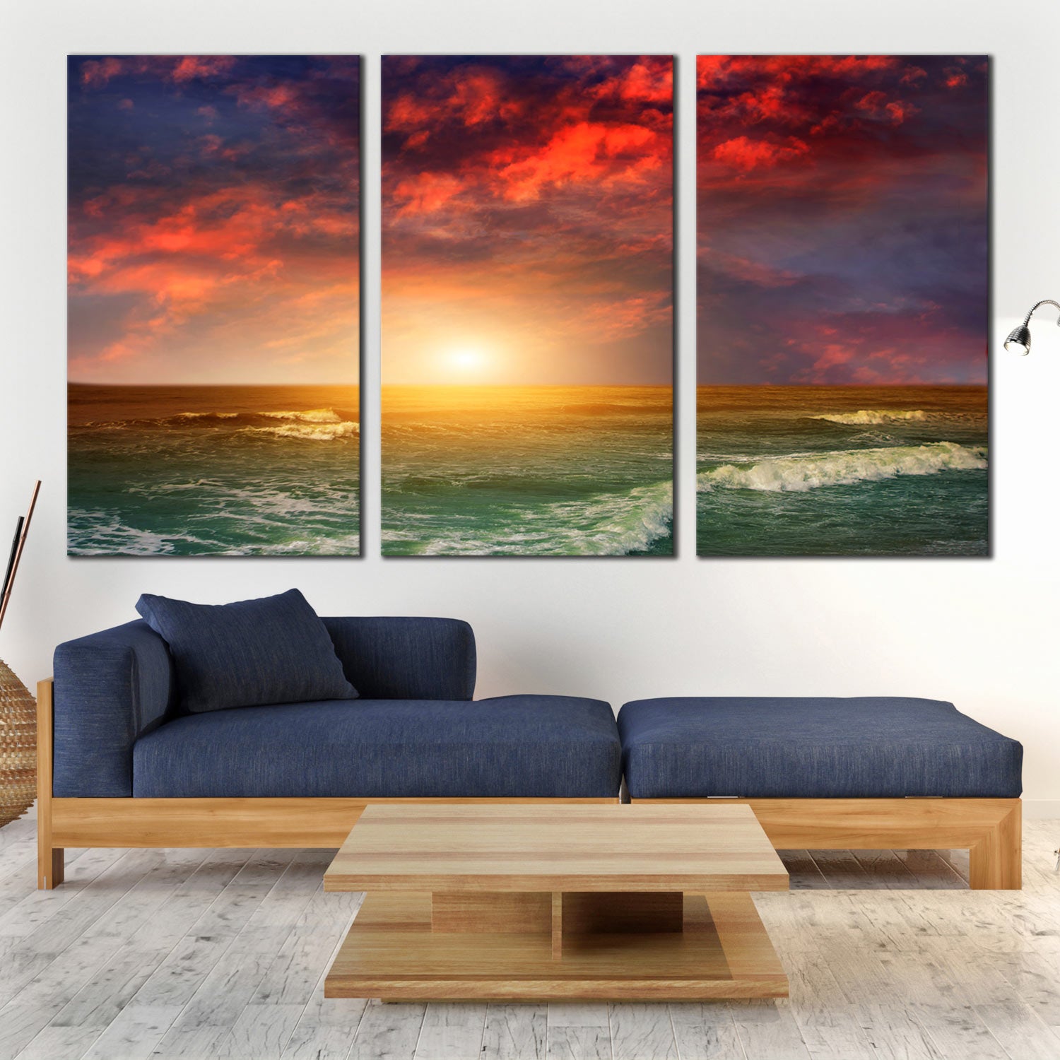 Amazing Seascape Scene In the Indian Ocean Triptych Wall Art Home Decor ...