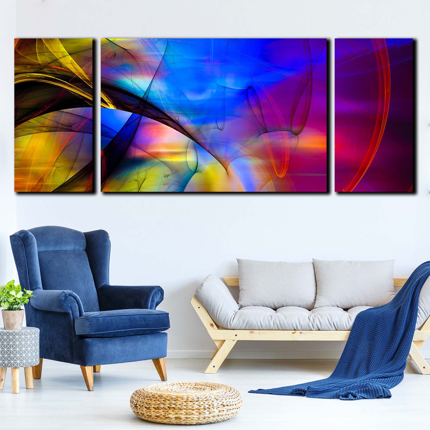 Abstract Patterns Canvas Wall Art Contemporary Modern 3 Piece