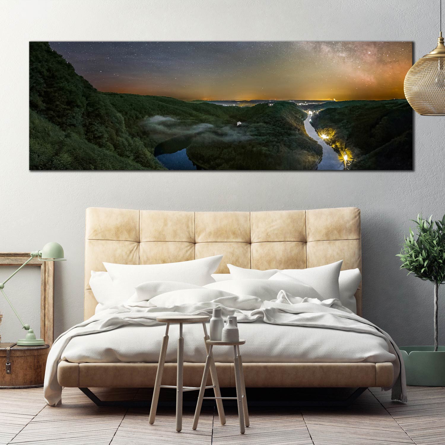 Saar Loop Canvas Wall Art, Mettlach Germany Green Landscape Panorama C ...