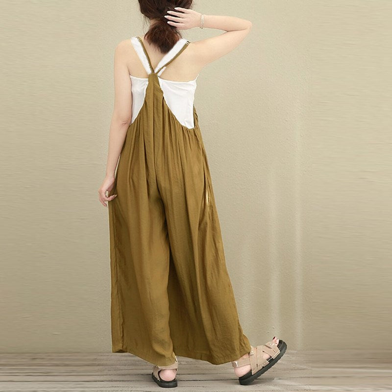 linen jumpsuit wide leg