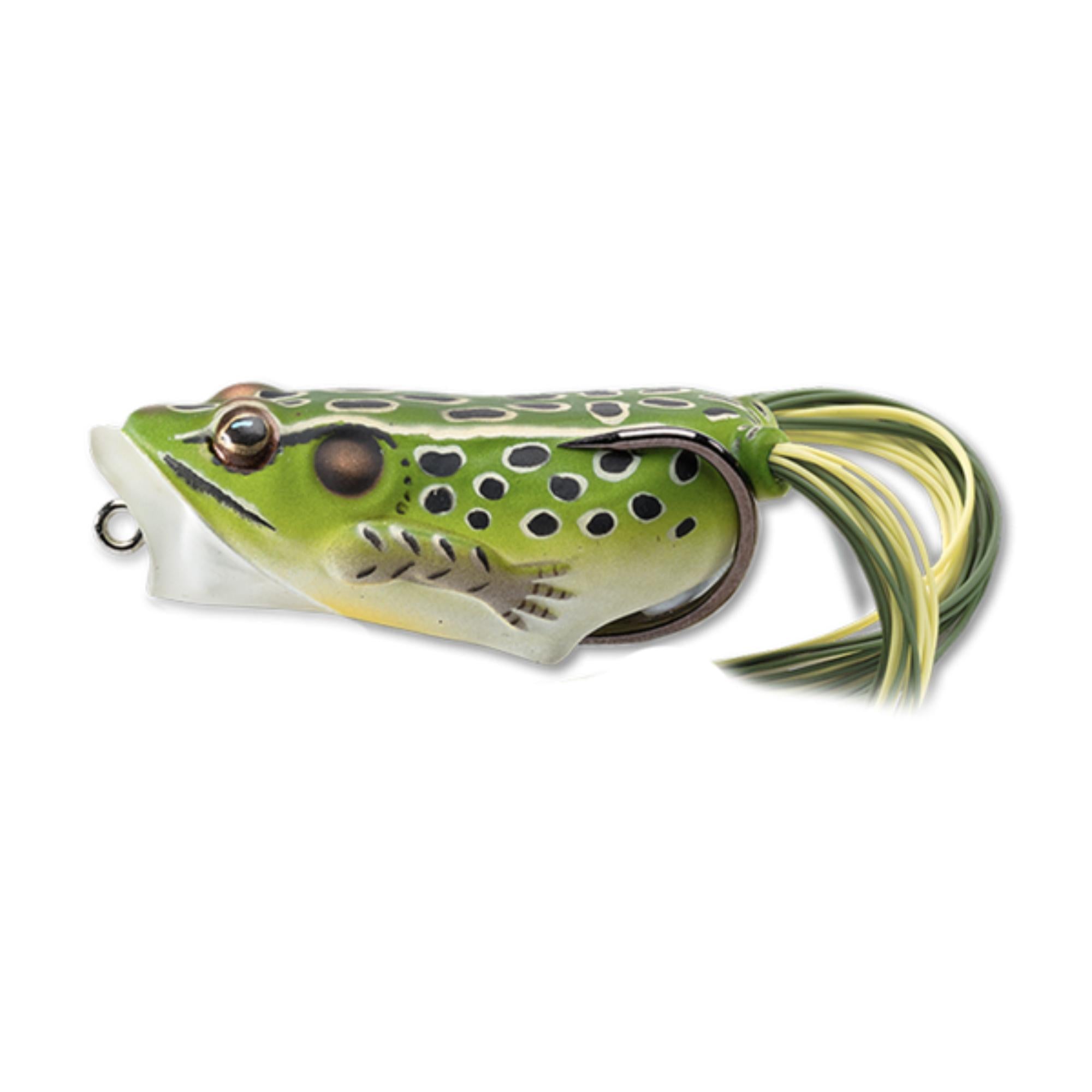 Hollow Body Frog Popper - 2 | 55mm / 3/8oz | 11g / Green/Yellow / 1