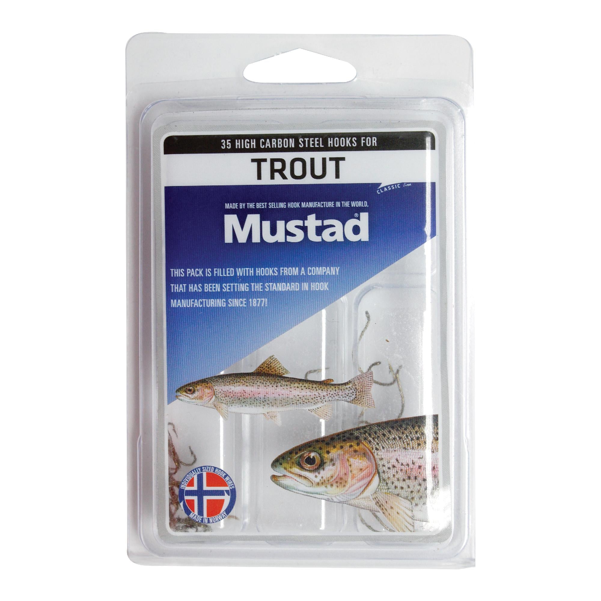 Mustad Aberdeen Hook Blue 10ct Size 4 - Bass Fishing Hub