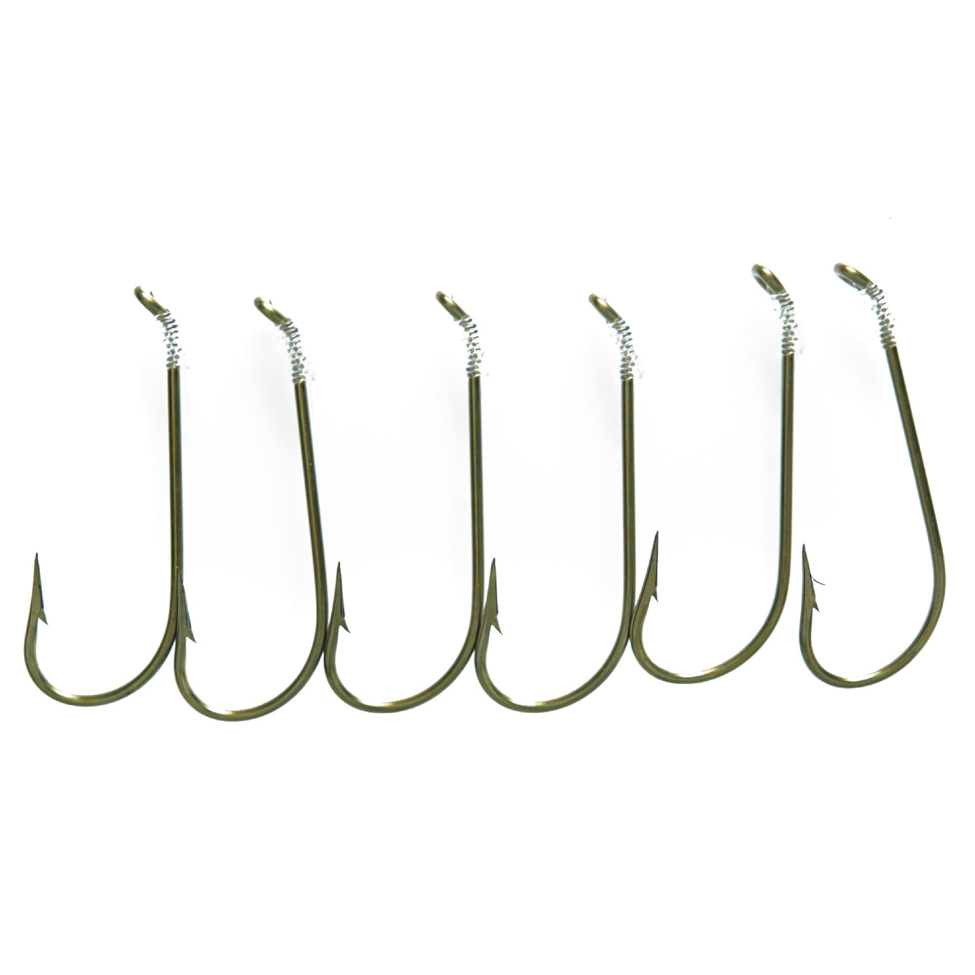 Shur-strike Mustad Wide Gap Snelled Flicker Hook Rigs - Snellhook Wgnkl12'  Size1spin6 Pack at OutdoorShopping