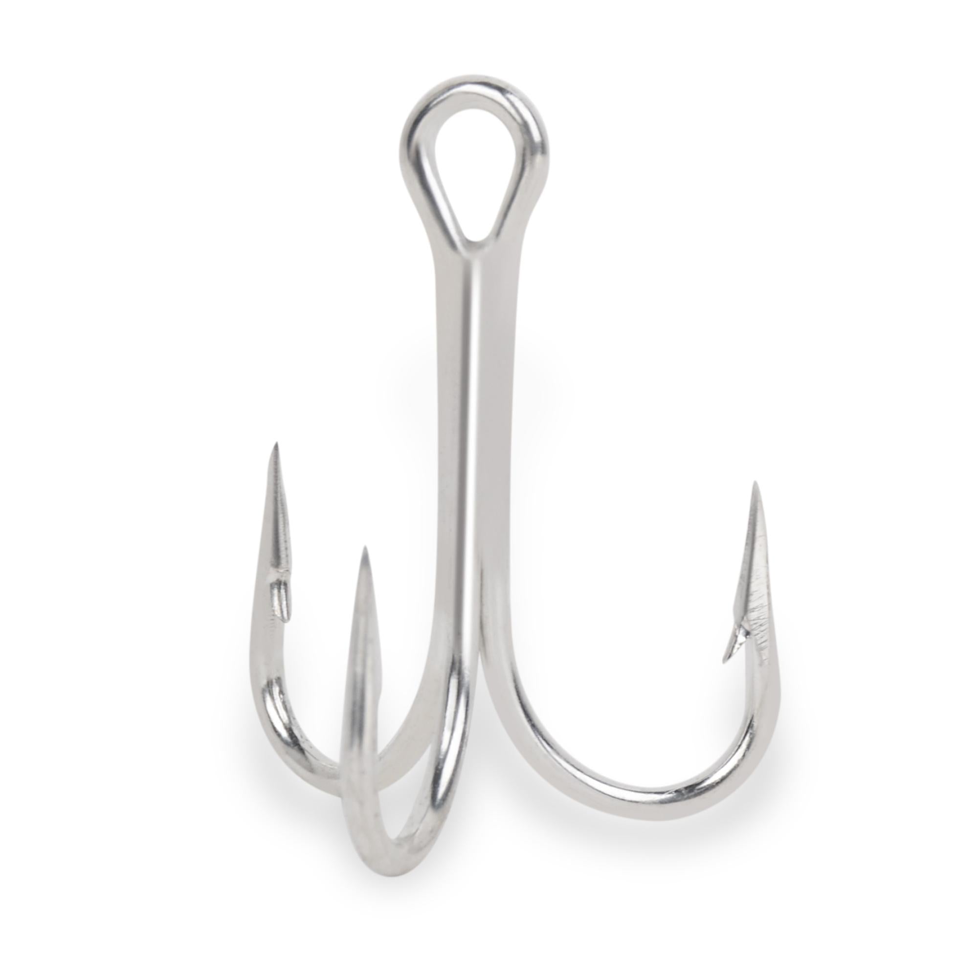 PATIKIL 16# Treble Fish Hooks, 50 Pack 0.35 L Carbon Steel Sharp