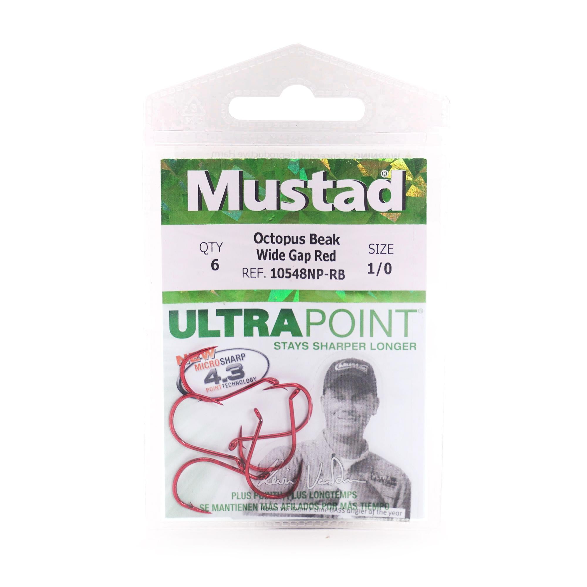 Mustad Plastic Frog 1X Double Hook w/ Spring Baitkeeper 2 pack