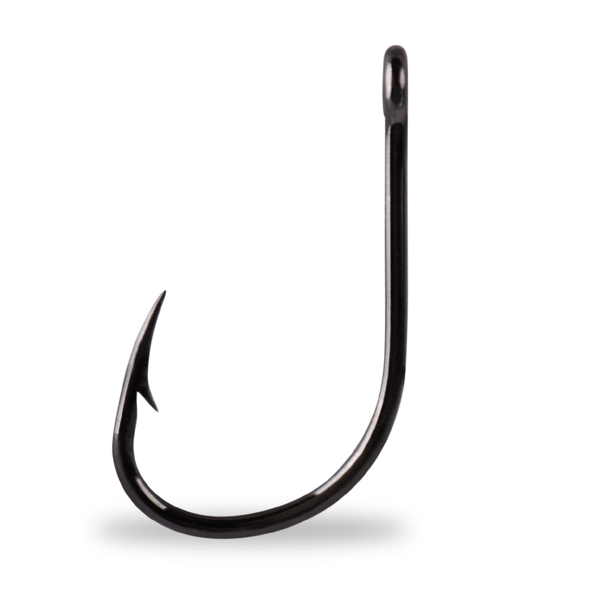 Mustad 11048NP-BN Big Gun Open Eye Siwash Hooks Size 5/0 Jagged