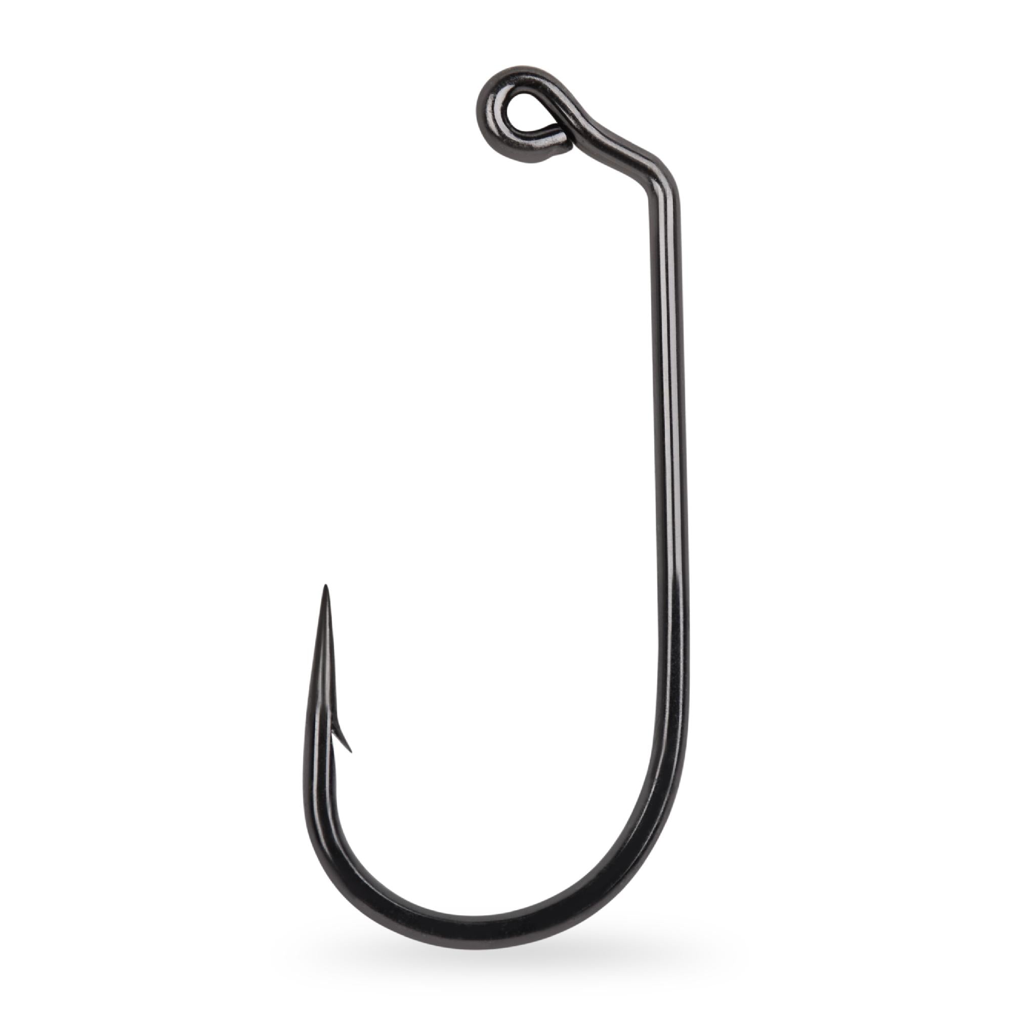 Mustad 32798 60° Bend Black Nickel Jig Hook with a Flat Eye Size