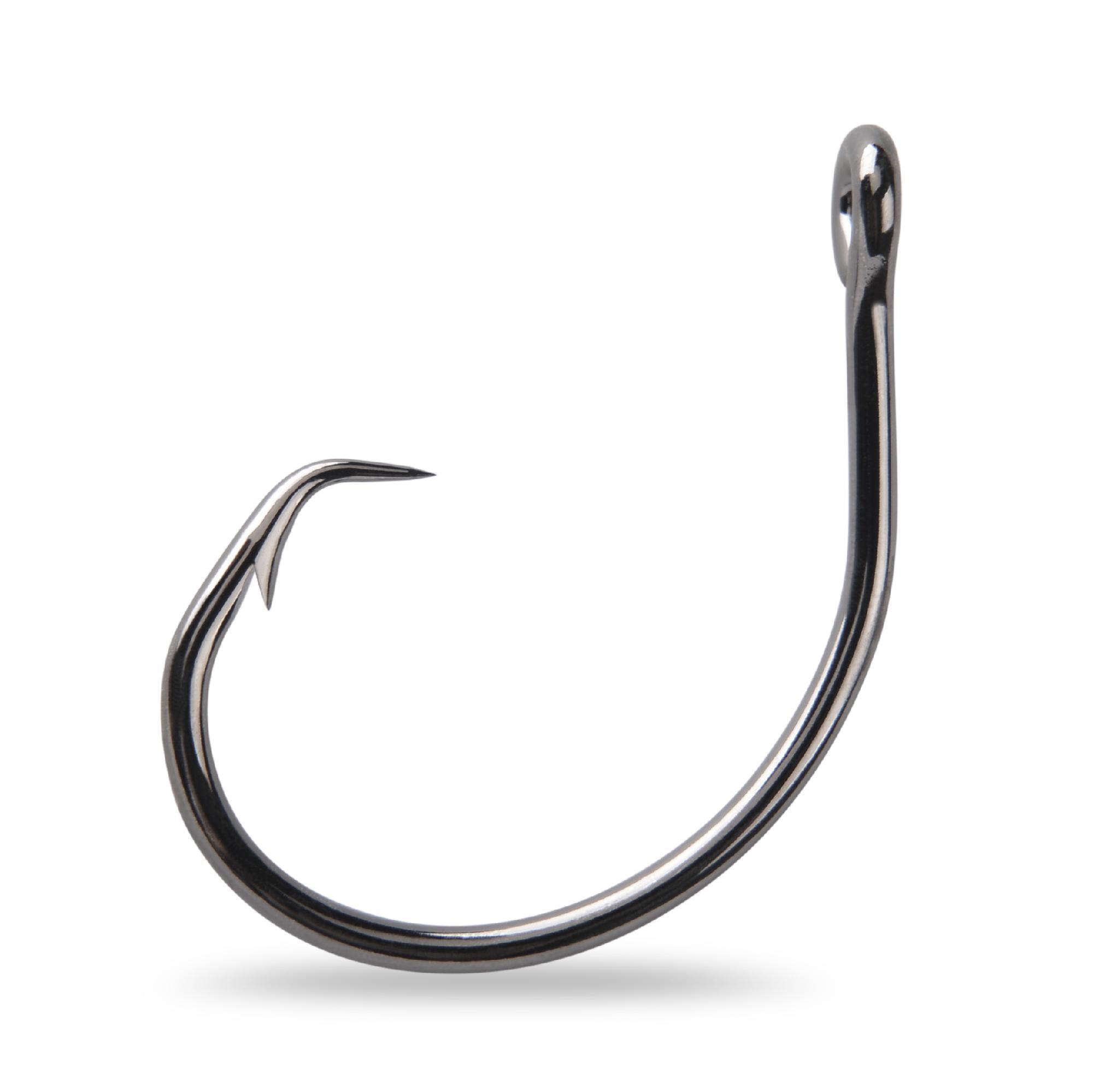 Circle Hooks Saltwater Fishing Hooks, 150PCS 5/0, black