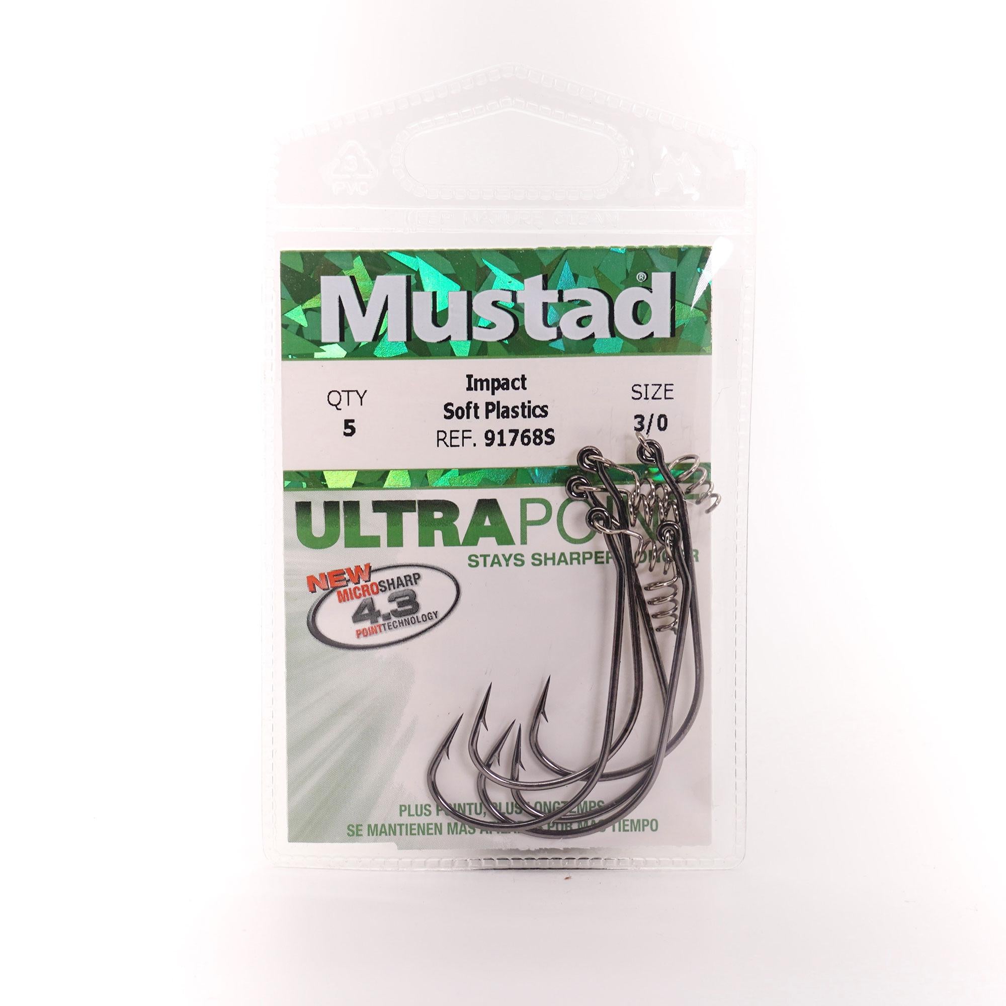 Mustad Nickel Steelhead Hooks Size 1/0 #92168 100 Count 1 Box (New) for  sale online