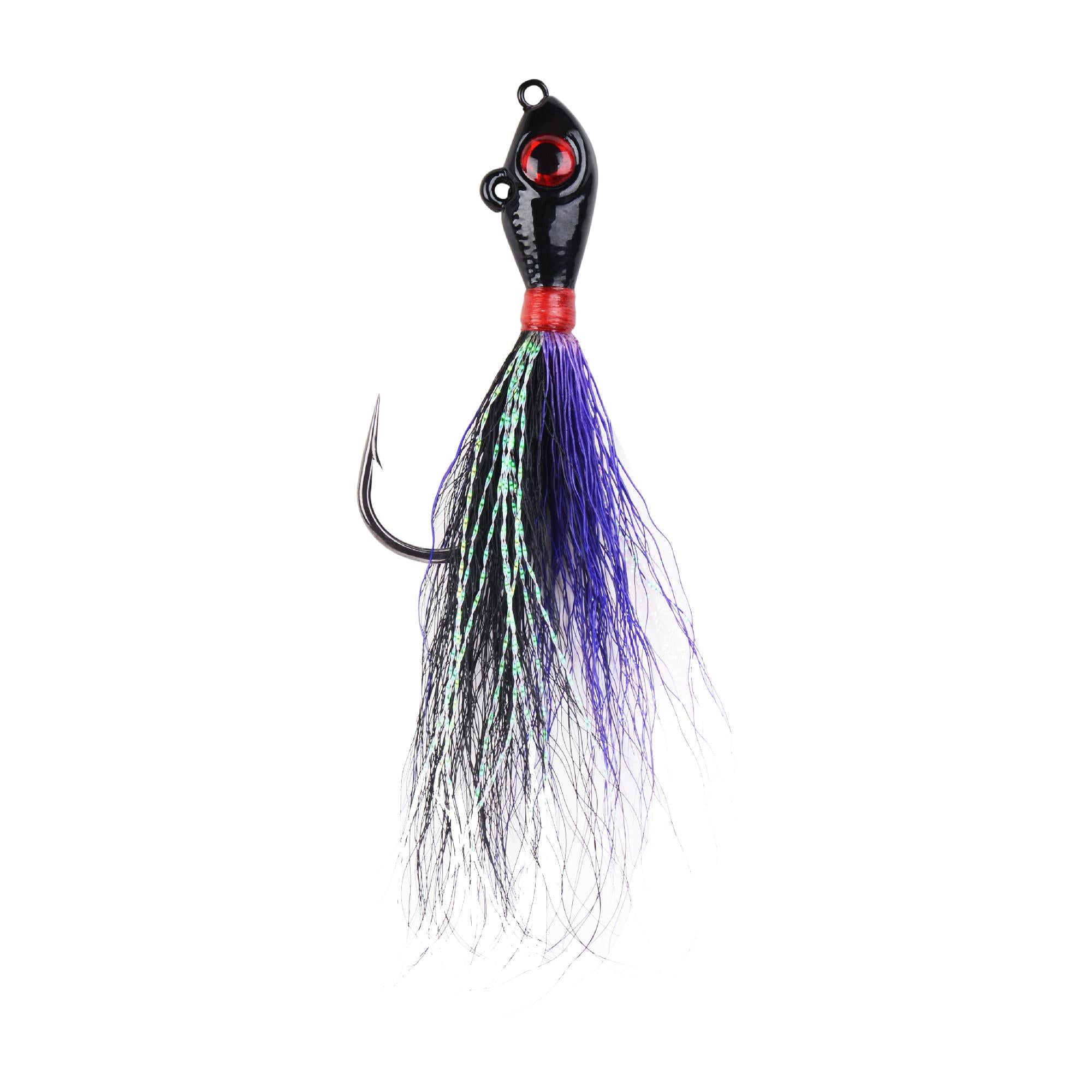 Big Eye Bucktail Jig - 1/8oz | 3.5g / 1/0 / Black Purple