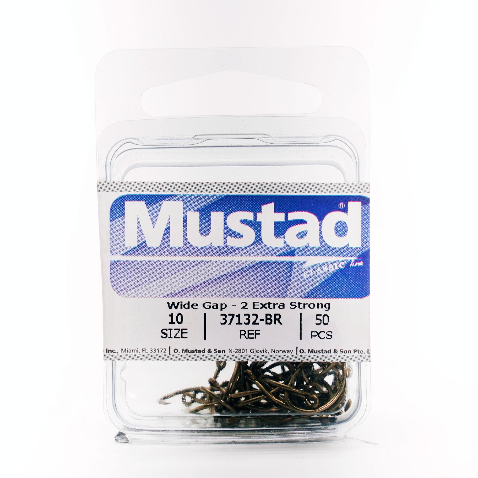 Mustad 37140 Wide Gap Classic Hook, Hollow Point, Slightly Reversed - 50  Per Pack 
