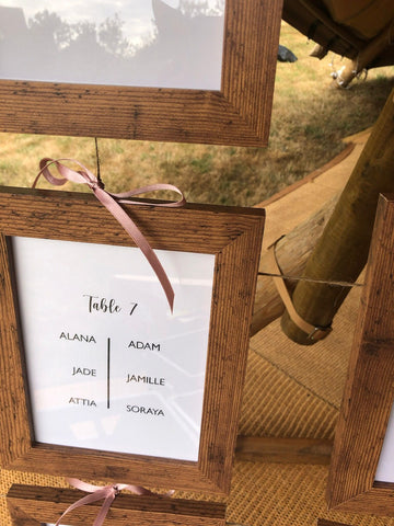 Bespoke wedding table plan by Rock The Day