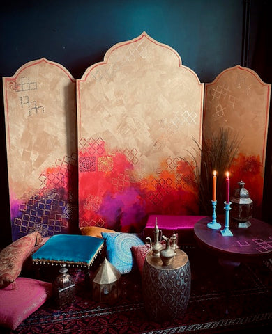 Moroccan bacdrop hire, party hire London