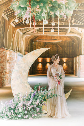 Moon backdrop- wedding ceremony area