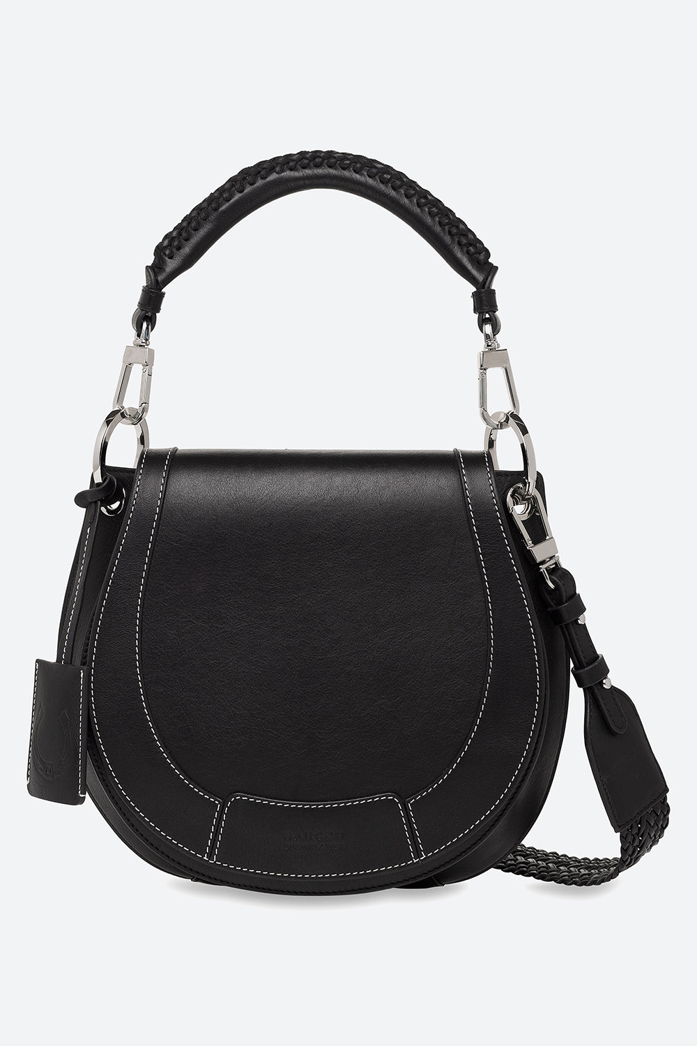 Soledad Leather Belt Bag in Black, with Matte Black Hardware