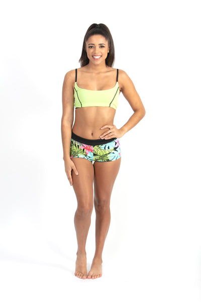 Linen Blossom Reversible Sports Bra