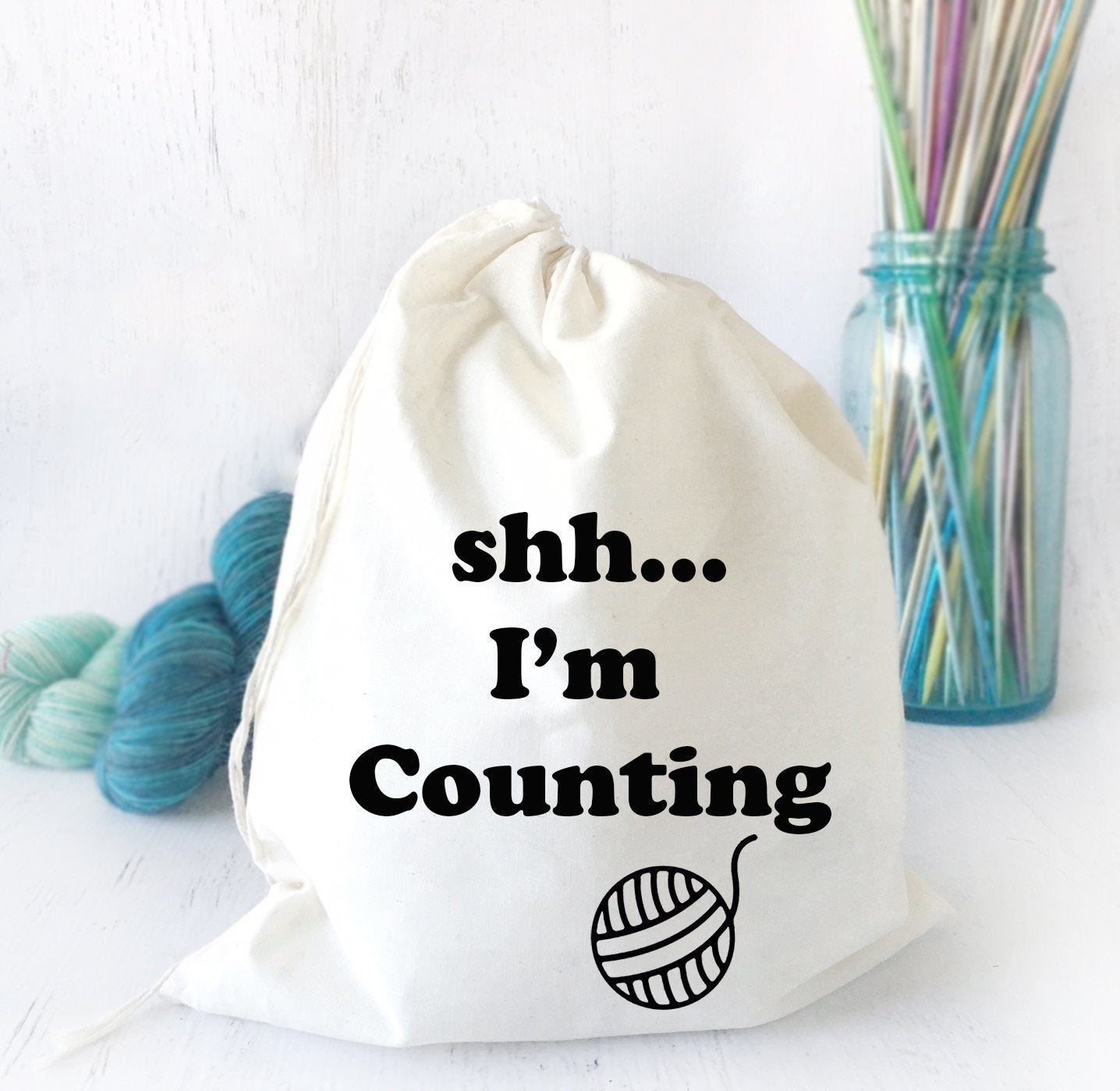 Knitting Bag, Shopping Bag, Canvas Tote Bag, Printed Tote Bag, Ballsack,  Medium Canvas Tote, Yarn Bag, Knitting Bag, Funny Bag, Tote Bag 