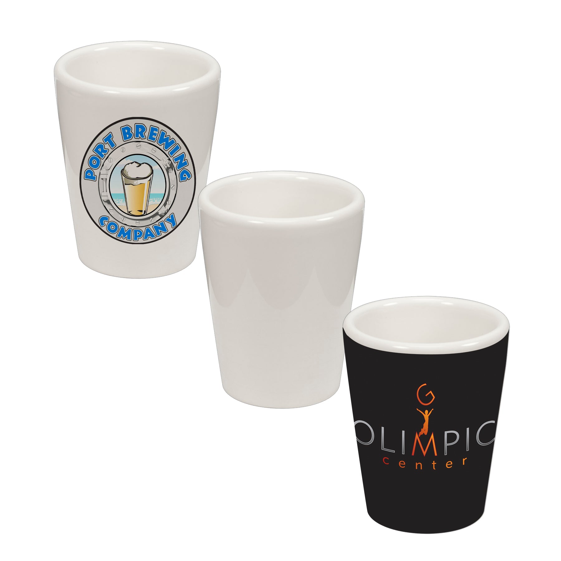 1.5 oz Sublimation Shot Glass with Gold Rim – Blanks by Woo