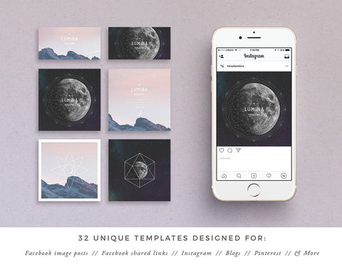  LUMINA Social Media Pack freebie free stuff by creative market