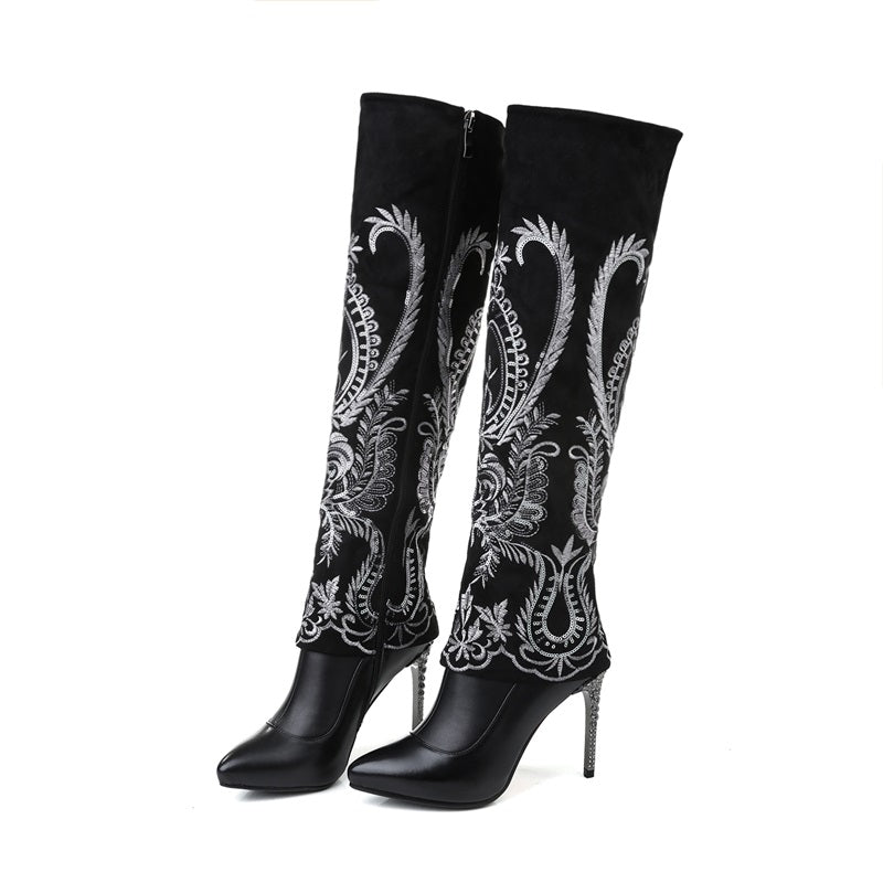 real leather knee high womens boots