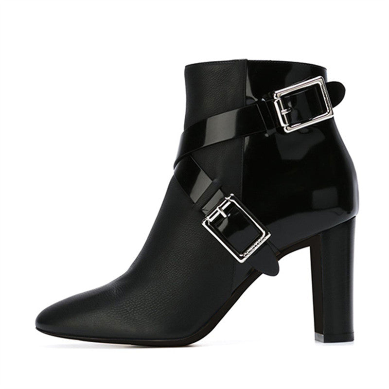 chunky rubber heel boots
