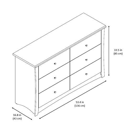 storkcraft crescent 6 drawer dresser