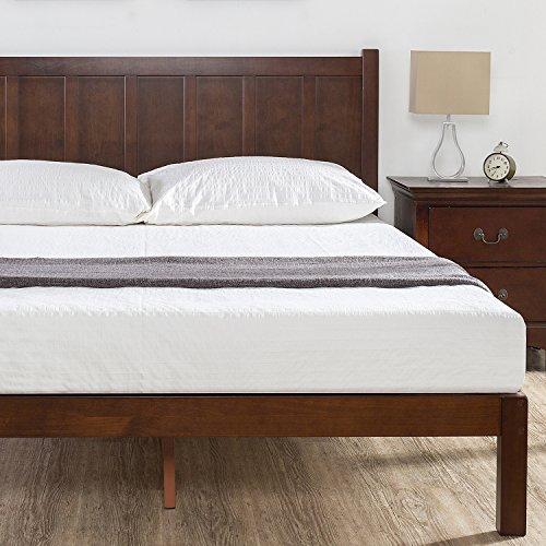 Zinus Wood Rustic Style Platform Bed With Headboard No Box