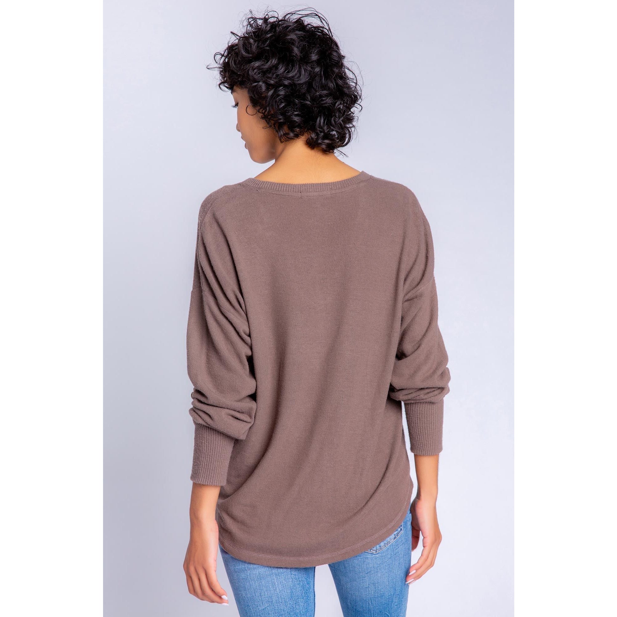 Ultra soft long sleeve in cocoa